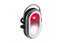 Фонарик безопасности SIGMA SPORT MICRO DUO серебристый: красный и белый LED, заметность с 50м, 2 режима, брызгозащита IPX4, время работы до 60ч, вес 21г, батарейки 2хCR2032 в компл.