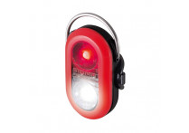 Фонарик безопасности SIGMA SPORT MICRO DUO красный: красный и белый LED, заметность с 50м, 2 режима, брызгозащита IPX4, время работы до 60ч, вес 21г, батарейки 2хCR2032 в компл.