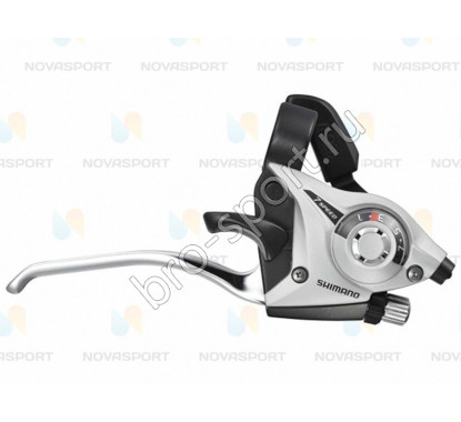 Шифтер/тормозная ручка Shimano Tourney ST-EF51 лев 3ск серебро тр.+оплетк ESTEF51LSBS2P