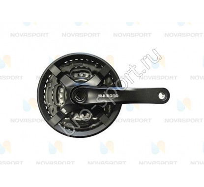 Шатун Shimano Tourney TY501 175мм 42/34/24 черный б/уп AFCTY501E244CLB				
