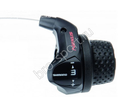 Шифтер Shimano Nexus 3S41E, 3ск, с bell crank 6, оплетк, 1700мм черн, коротк. ручк. ASL3S41E170LS