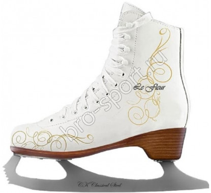 Фигурные коньки LE FLEUR leather 50/50 (белый)