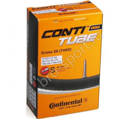Камера 28' 700х32-47mm Continental Cross 28 вело нип.42mm (169гр) (01819410000)