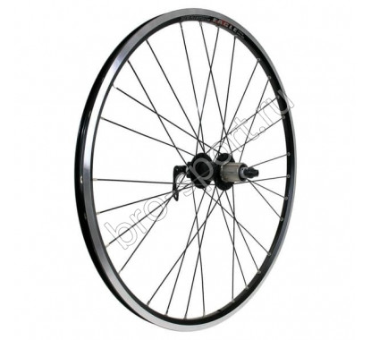 Колесо 26' заднее двойной черн обод, втулка алюм. под кас, на пром, эксцен/630030