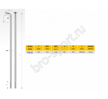 Pillar  psr 15, 255 мм, чёрные