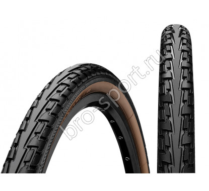 Велосипедная покрышка Continental RIDE Tour, 26 x 1.75, 47-559, чёр./коричн., 180TPI, Extra Puncture Belt