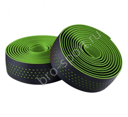 Обмотка на руль Merida Microfiber, with Shockproof Pro 30x2100mm Black/ Green dots (2057006340)