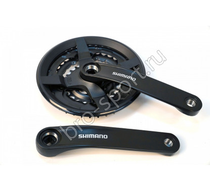 Система Shimano TY301, 175мм, Кв, 48/38/28, с защитой, черн, б/уп