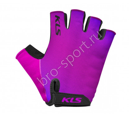 Перчатки KLS FACTOR PURPLE L, лёгкие из лайкры, нескользящая ладонь с вставками из пены