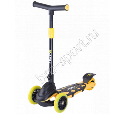Самокат 3-х колесный RIDEX 3D Robin, 120/90 мм, неоновый желтый