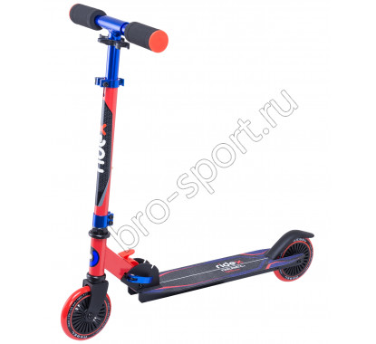 Самокат 2-х колесный RIDEX Rebel 125 мм, красный/синий