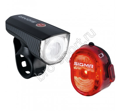 Комплект освещения SIGMA SPORT AURA 35 USB / NUGGET II с кабелем USB