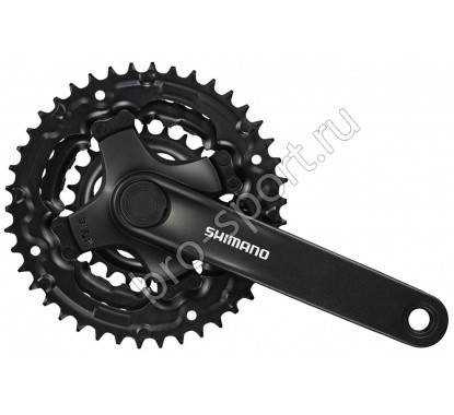 Система Shimano TY301, 170мм, Кв, 48/38/28, с защитой, черн, б/уп