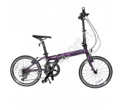 Складной велосипед Dahon Speed D18, рама алюминиевая, колёса 20, насос, 18 скоростей, Цвет фиолетовый