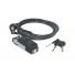 Замок тросовый KLS LION ALARM, 1500мм, с сигнализацией, зарядка от USB